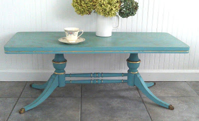 Provence blue Annie Sloan Chalk Paint dining table